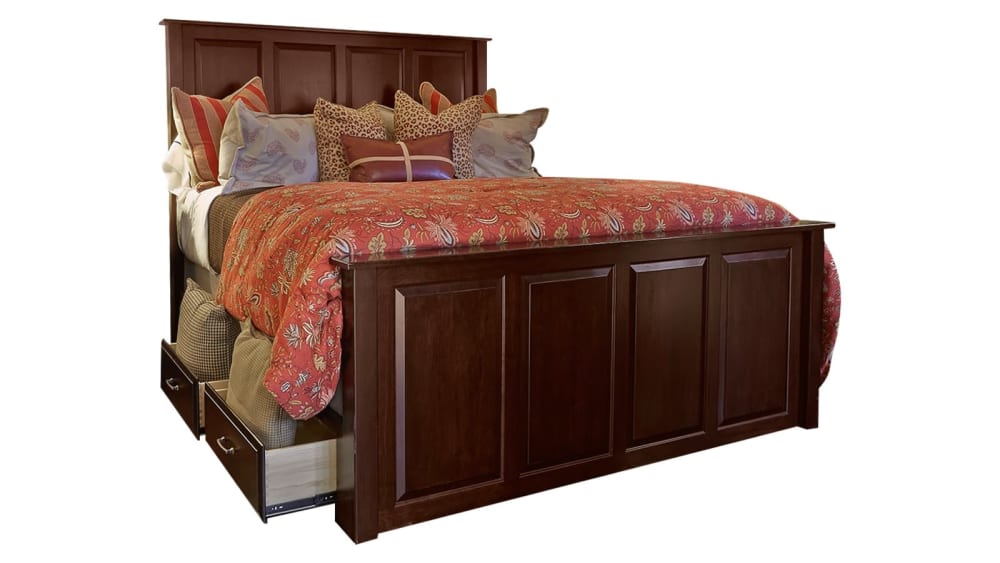 Henrietta Solid Wood Cherry Queen Storage Bed