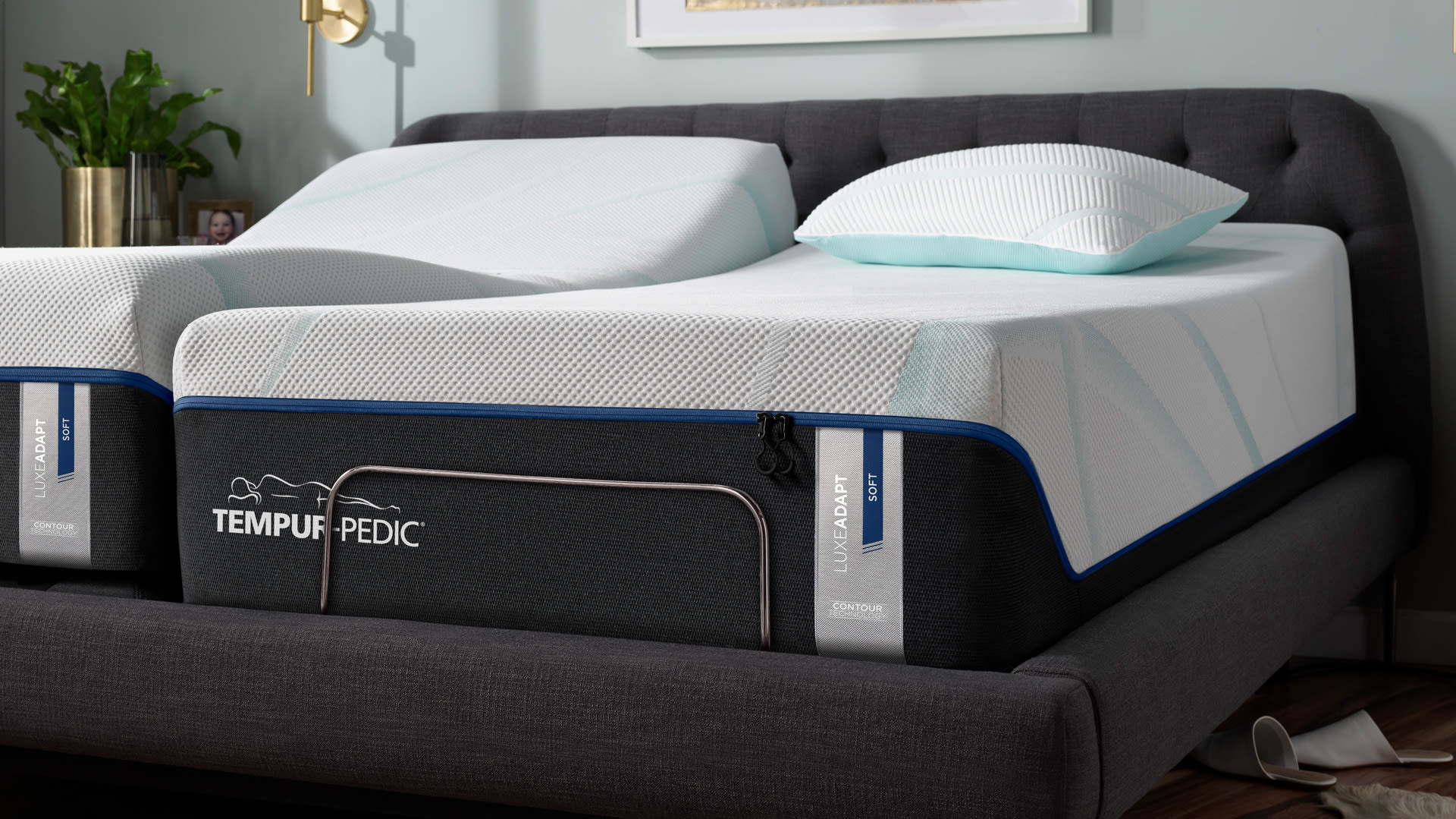 adjustable beds with king size tempurpedic mattress