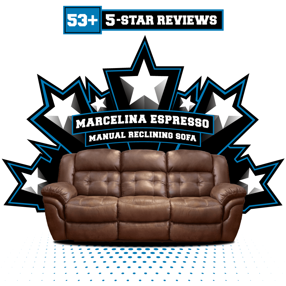 Marcelina Espresso Manual Reclining Sofa