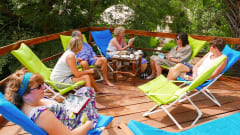 Footsteps Eco-lodge Gambia | guests on sundeck
