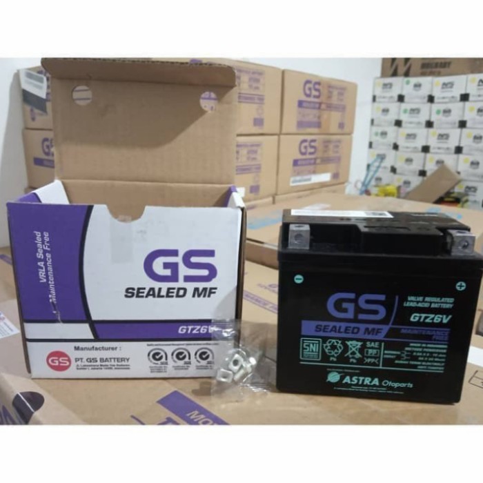Jual AKI MOTOR HONDA SONIC NEW CB150R GS ASTRA GTZ6V ORIGINAL AKI MF