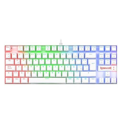 Teclado Redragon Kumara RGB  Blanco Red Switches