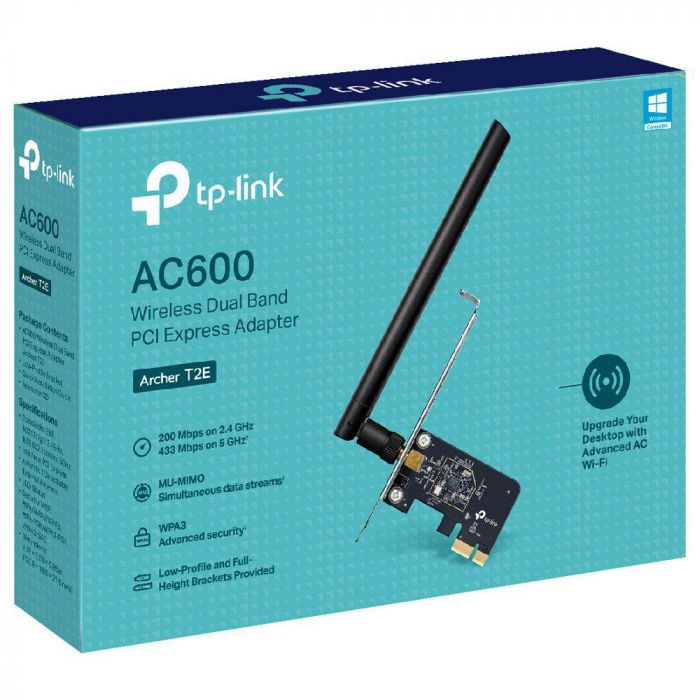 Placa de RED WIFI interna T2E P.RedW PCIX AC600 - Thumbnail 2