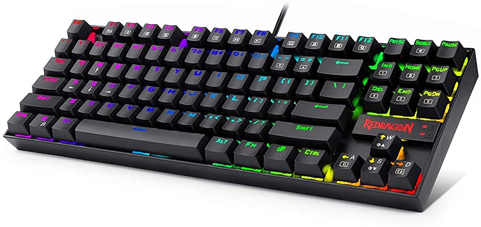 Teclado Redragon Kumara Negro Red Switches RGB - Thumbnail 2