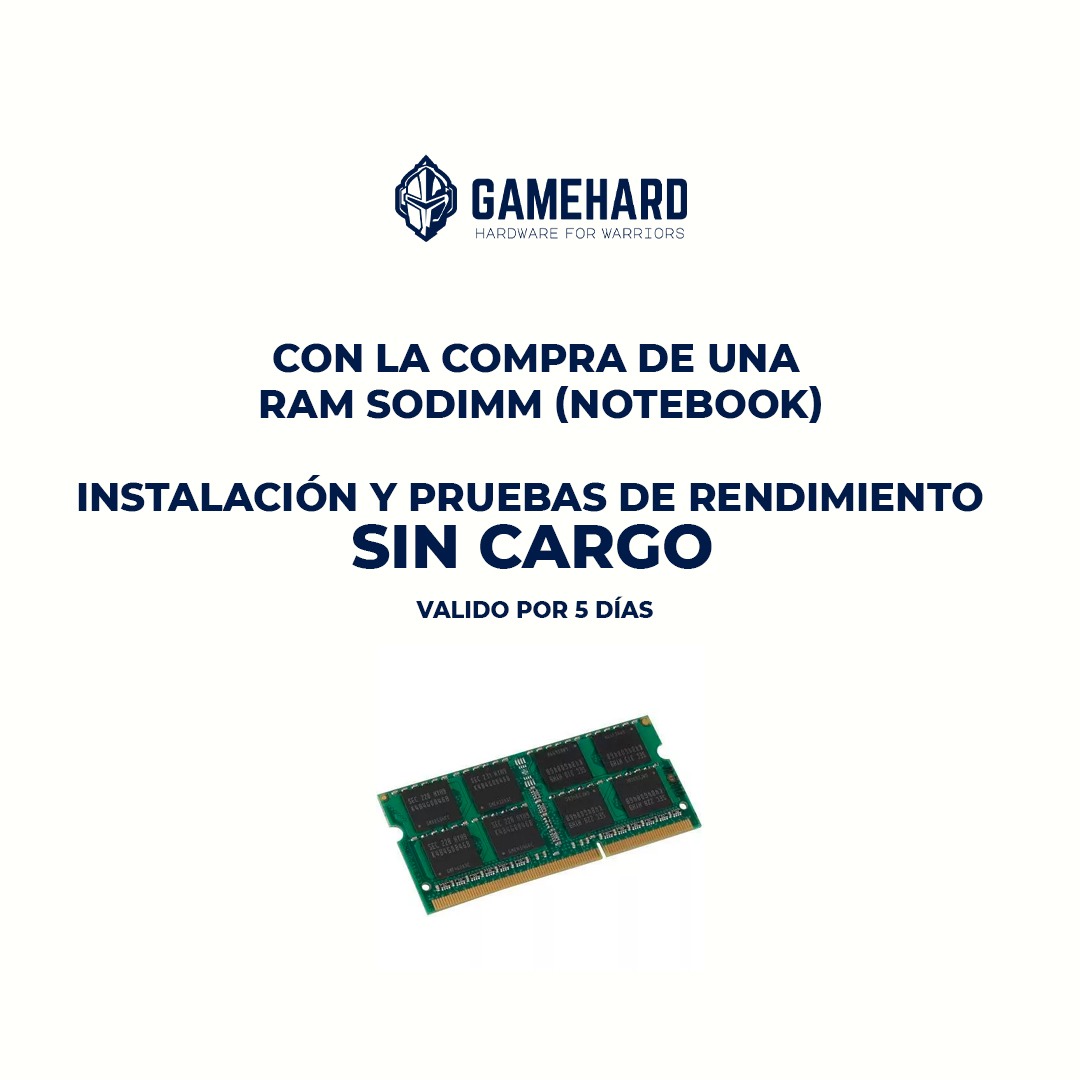 Instalacion gratuita de Memorias SODIMM