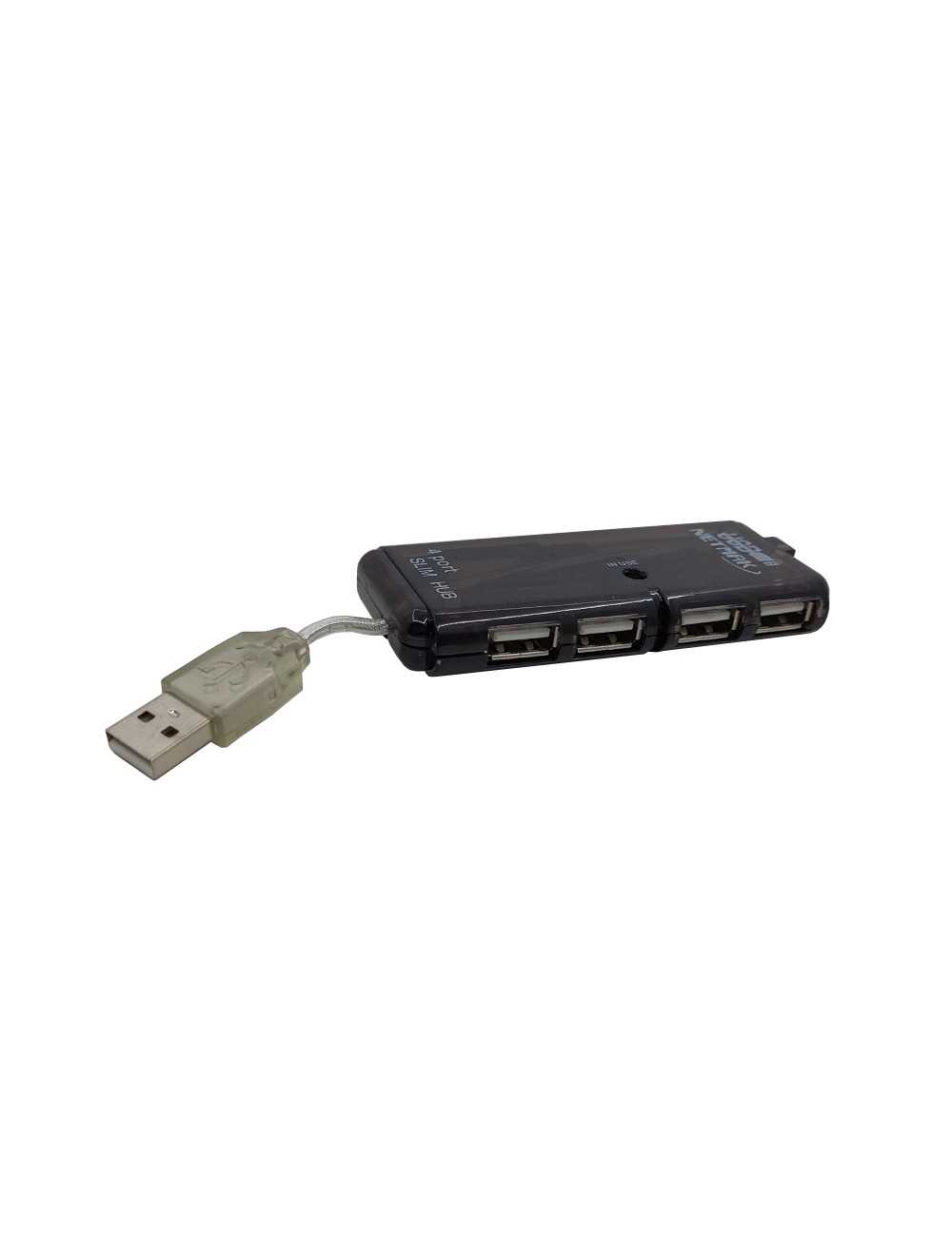 Mini Hub Usb Netmak Nm-Ac05 4 Puertos 2.0