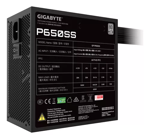 Fuente Gamer Gigabyte 650w Ice 80 Plus Silver Atx 3.0 - Thumbnail 2