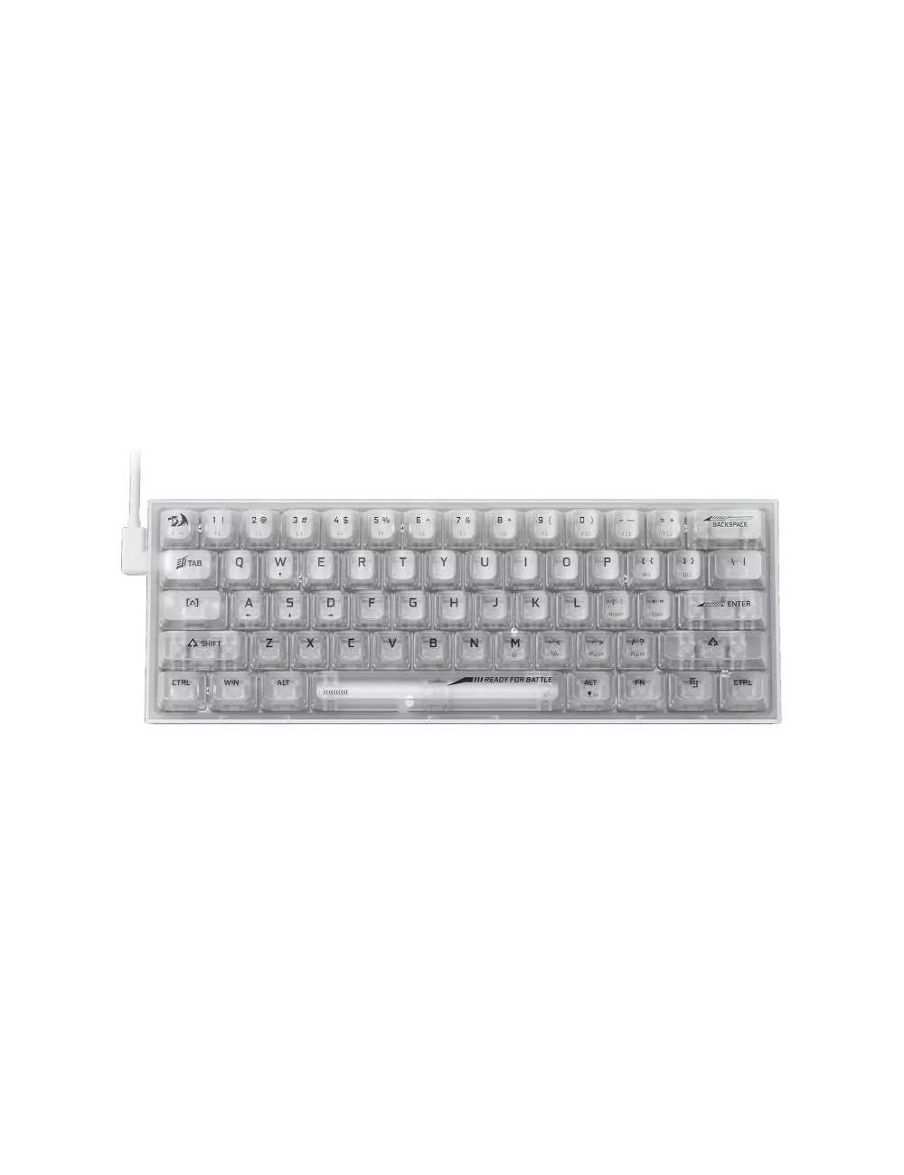 Teclado Redragon Fizz Rgb K617 Blanco - Thumbnail 3