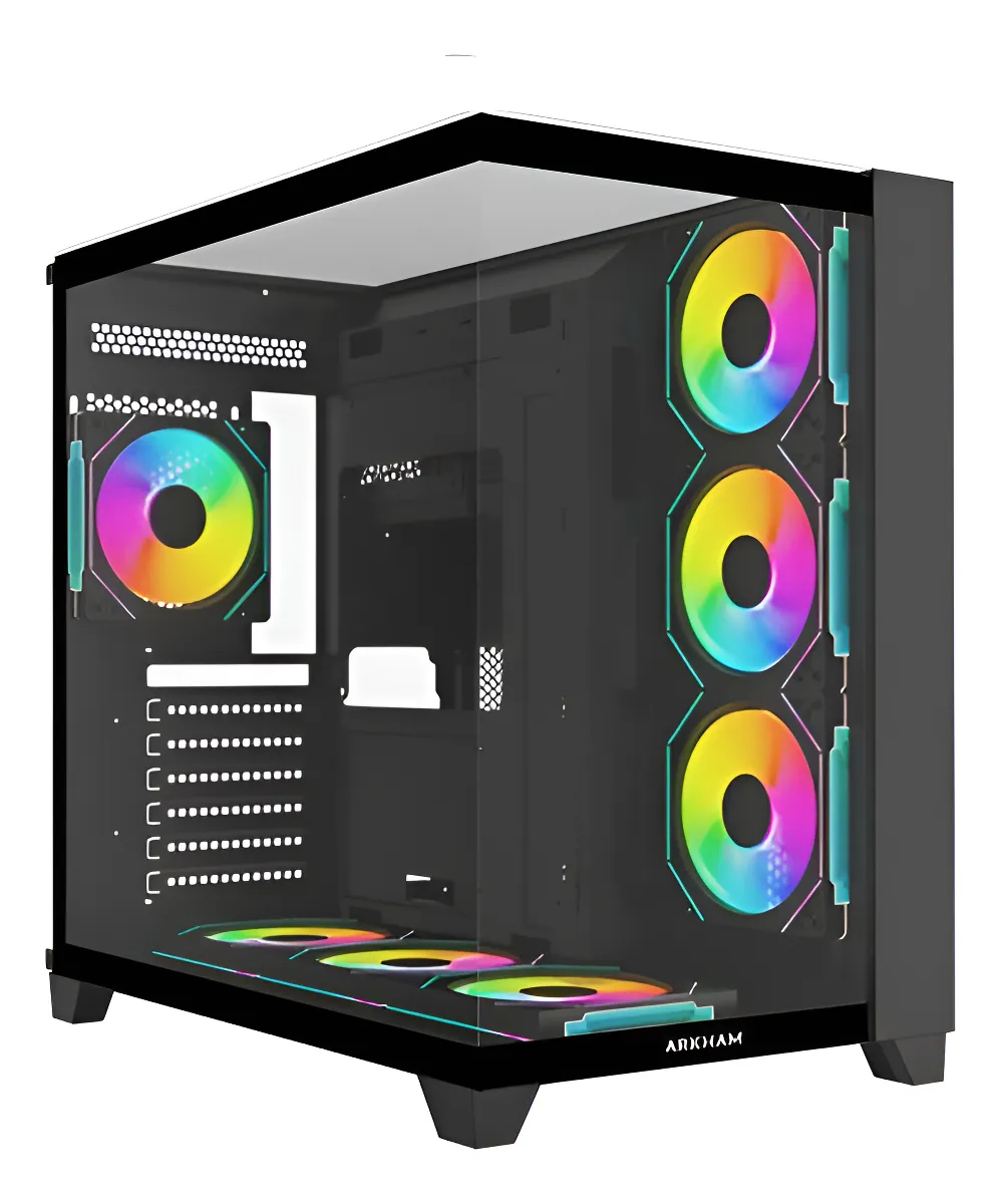 GABINETE ARKHAM MINOR BK 7*FAN ARGB ATX