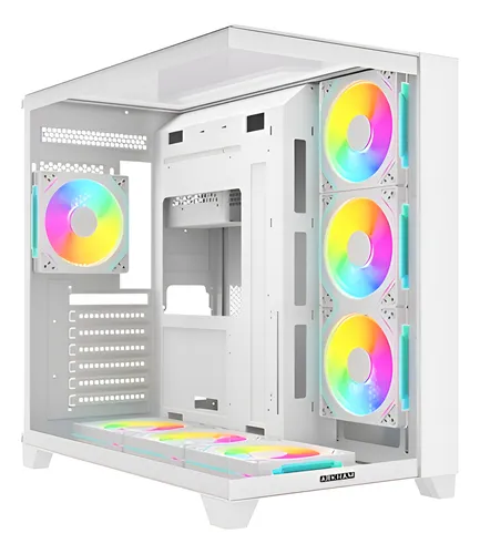 GABINETE ARKHAM MINOR WH BLANCO 7*FAN ARGB ATX