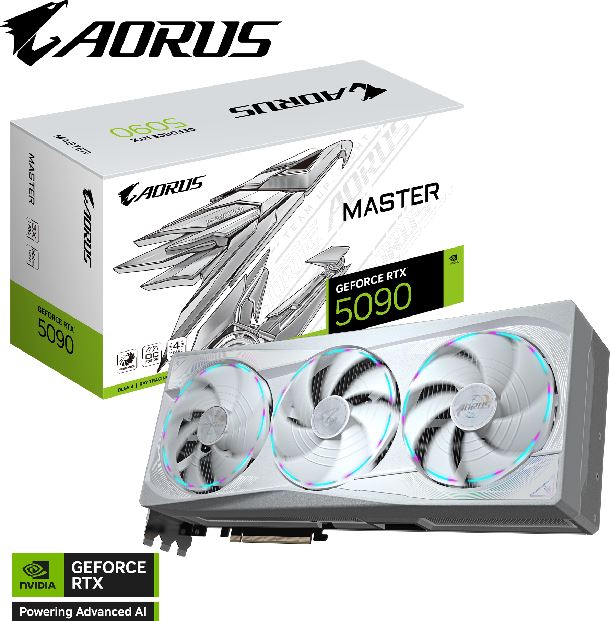 PLACA DE VIDEO GIGABYTE RTX 5090 AORUS MASTER ICE 32GB