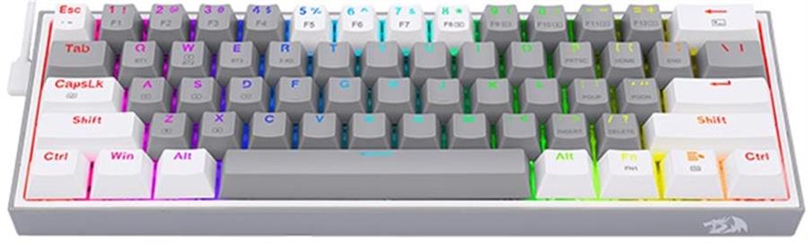Teclado Redrafon FIzz Blanco y Gris
