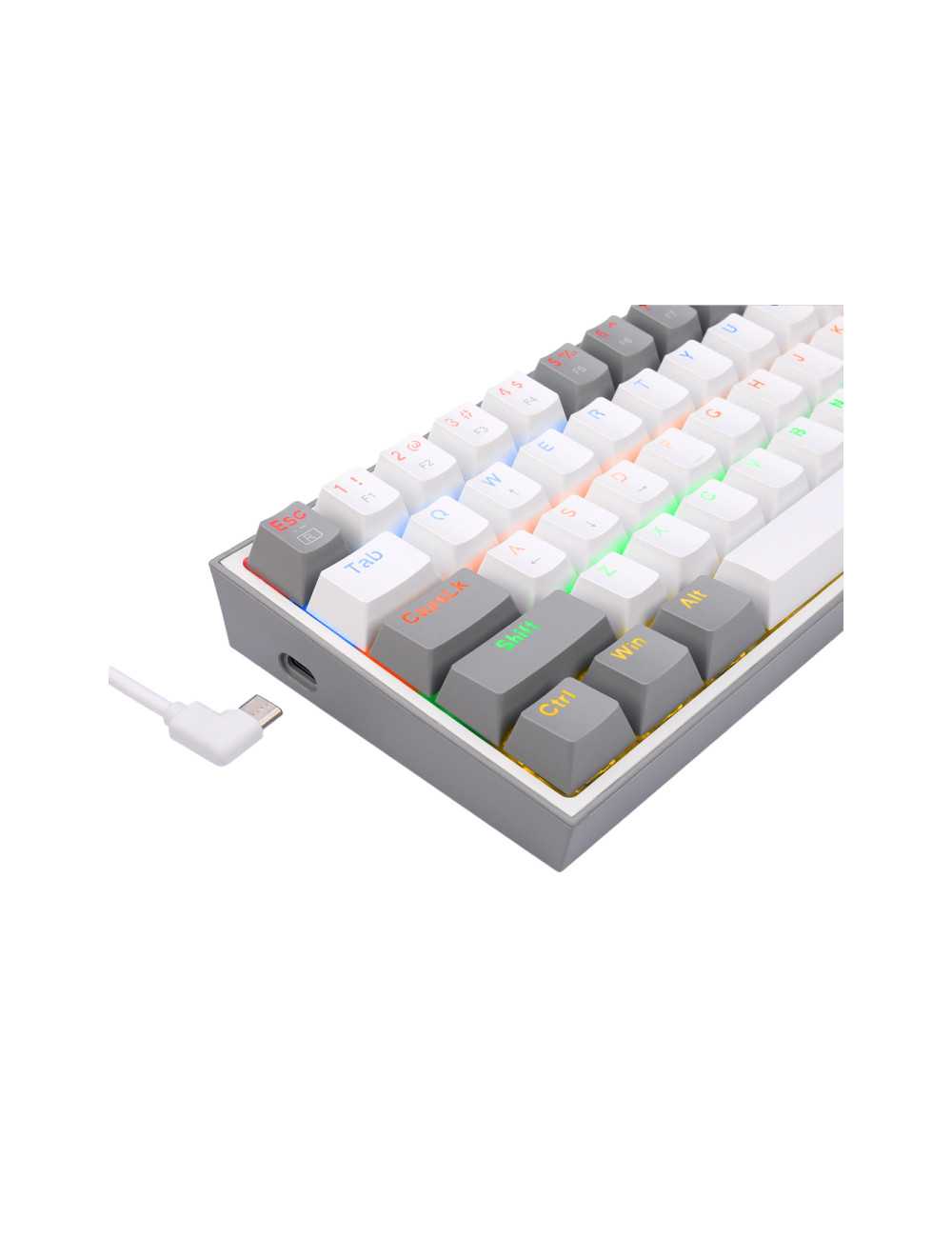 Teclado Redrafon FIzz Blanco y Gris - Thumbnail 2