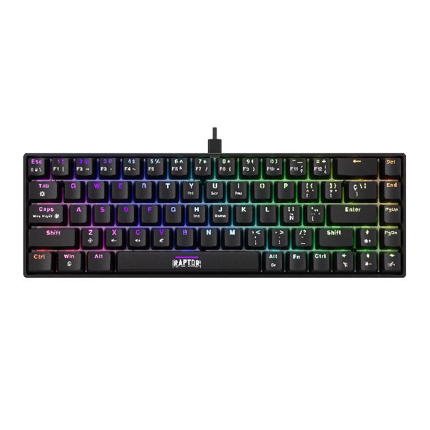 Teclado Raptor Fireclaw M68 Mecanico RGB Switch Red Outemu