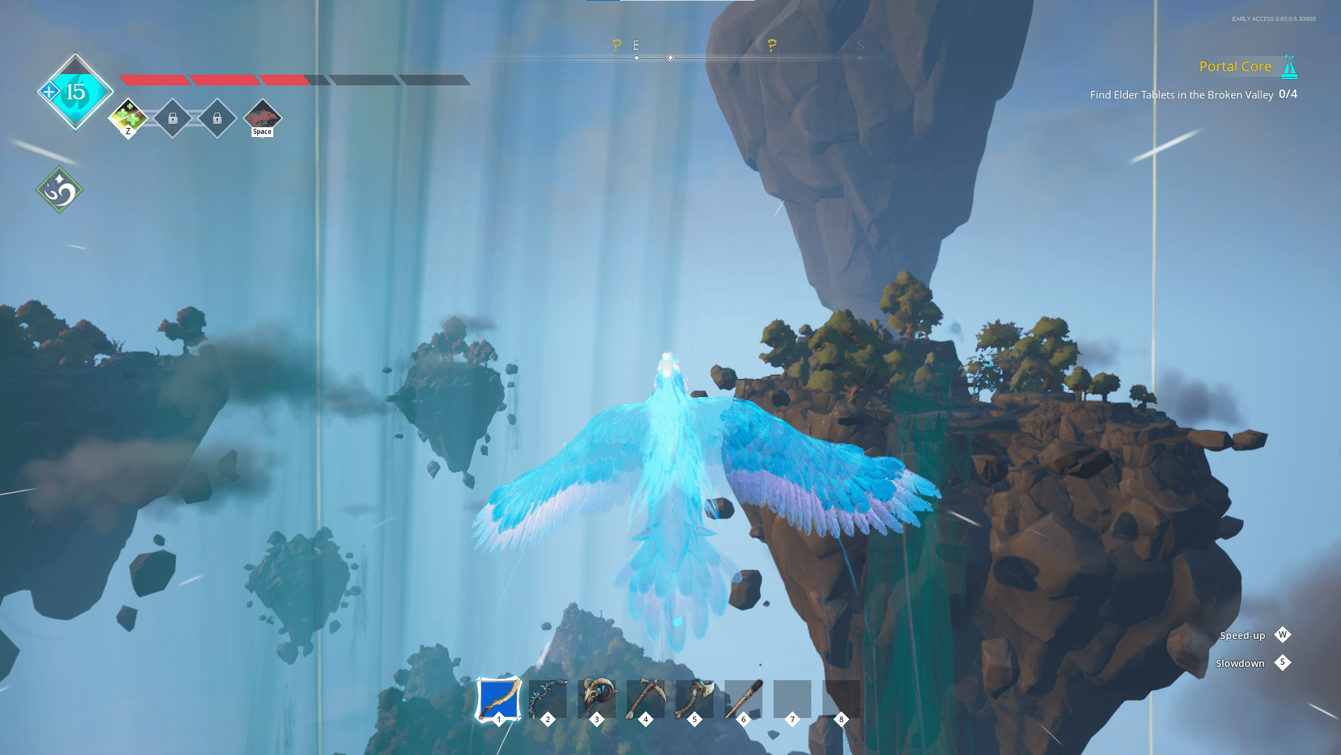 Beautiful bird flight in the game.