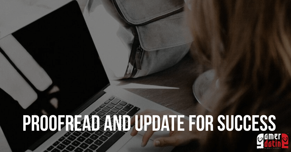 Proofread and update for success