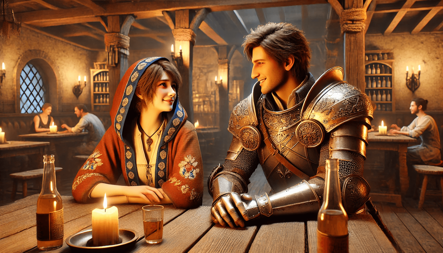 First date a couple in a tavern, as if games could look like this :)