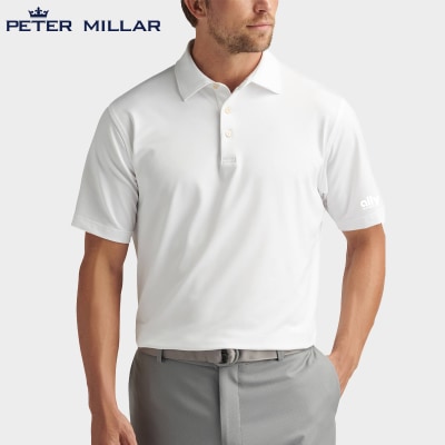 Peter Millar Men's Solid Performance Polo - Self Collar