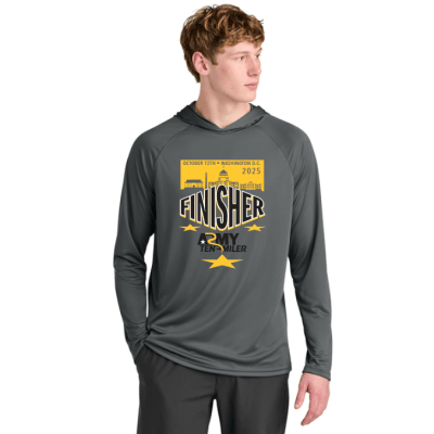 2025 Army Ten-Miler Unisex Finisher Hooded Long Sleeve!
