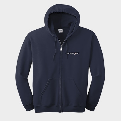 Lightweight Full Zip Hooded Sweatshirt
