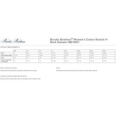 Brooks Brothers® Women’s Cotton Stretch V-Neck Sweater