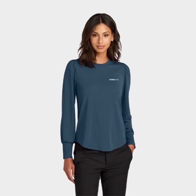 Mercer+Mettle® Women’s Stretch Jersey Long Sleeve Blouson Top
