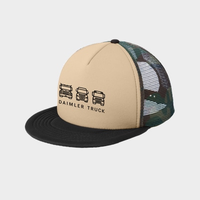 Flat Bill Snapback Trucker Cap