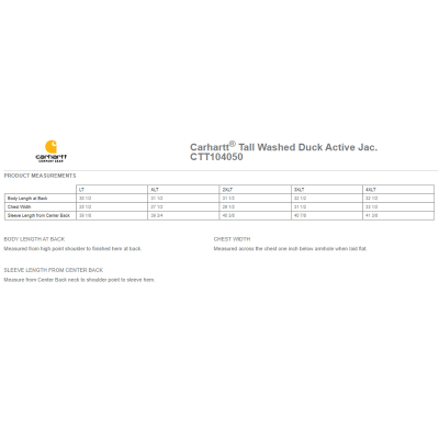Carhartt® Tall Washed Duck Active Jacket Carhartt® Tall Washed Duck Active Jacket