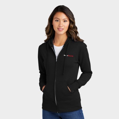 Port & Company® Women's Core Fleece Full-Zip Hooded Sweatshirt Port & Company® Women's Core Fleece Full-Zip Hooded Sweatshirt