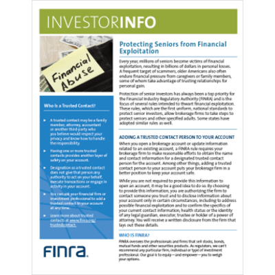InvestorInfo: Protecting Seniors from Financial Exploitation