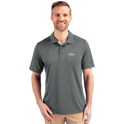 Hilton Grand Vacations Cutter And Buck Men's Prospect Textured Stretch Short Sleeve Polo