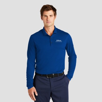Hilton Grand Vacations Men's Nike Dri-FIT Micro Pique 2.0 Long Sleeve Polo