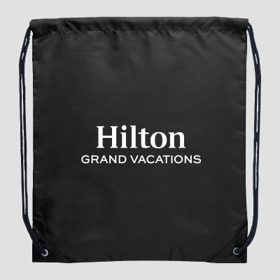 Hilton Grand Vacations Oriole Polyester drawstring bag