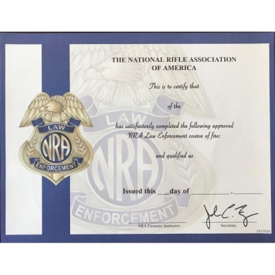 NRA Law Enforcement Firearm Qualification Certificate (25/pk) (Restricted Item)