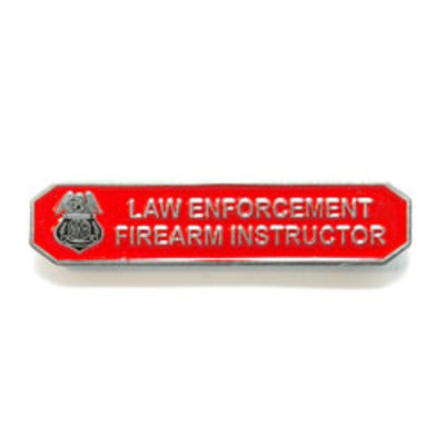 LAW ENFORCEMENT FIREARM INSTRUCTOR PIN - Silver