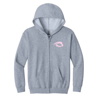 Youth Gildan® - Heavy Blend™ Full-Zip Hooded Sweatshirt Pink