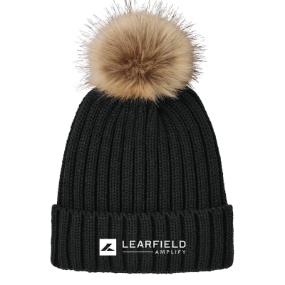 Port Authority® Faux Fur Pom Beanie