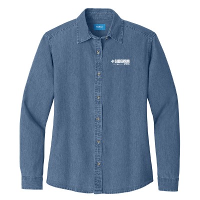 Port & Co™ Women's Long Sleeve Value Denim Shirt