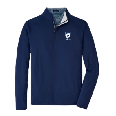 Men's Peter Millar Stealth Performance Quarter Zip - Navy