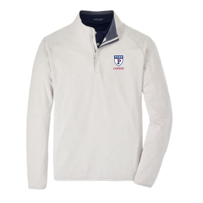Men's Peter Millar Stealth Performance Quarter Zip - British Grey