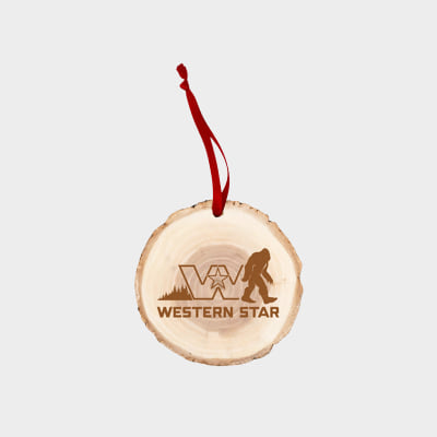 Starsquatch Wood Log Ornament