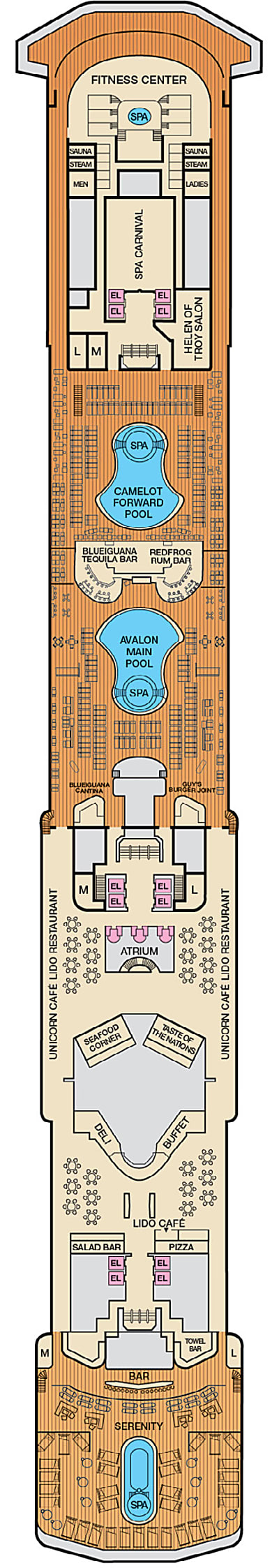 Carnival Legend, Deck Plans, Activities & Sailings