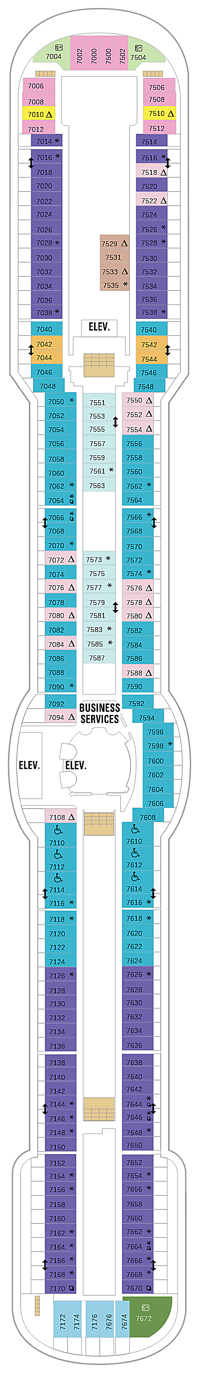 Radiance of the Seas Deck 7