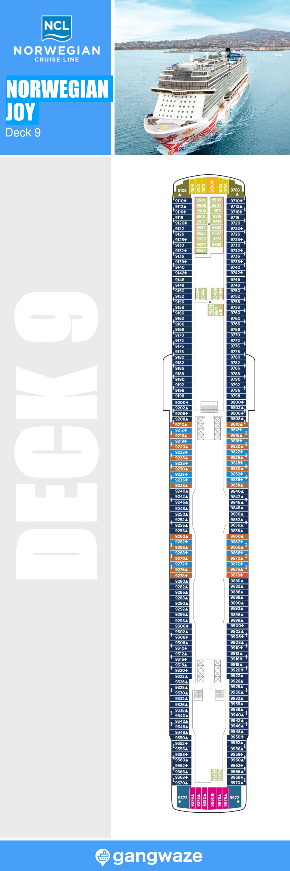 Norwegian Joy Deck 9 Activities Deck Plan Layout