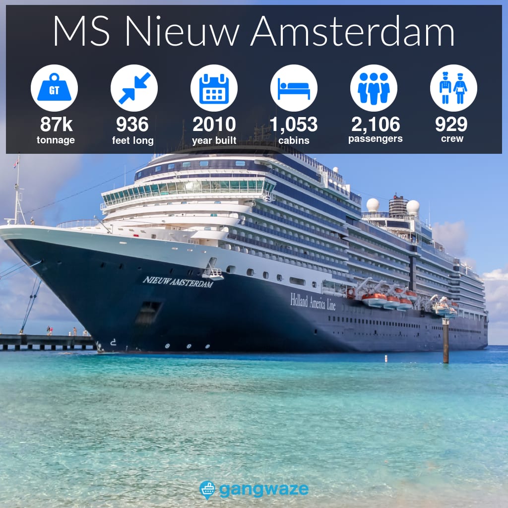 MS Nieuw Amsterdam Infographic