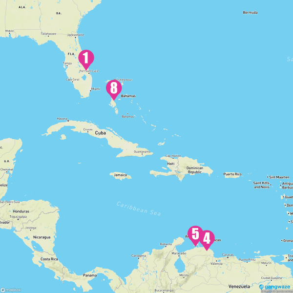 Adventure of the Seas May 16, 2025 Cruise Itinerary Map