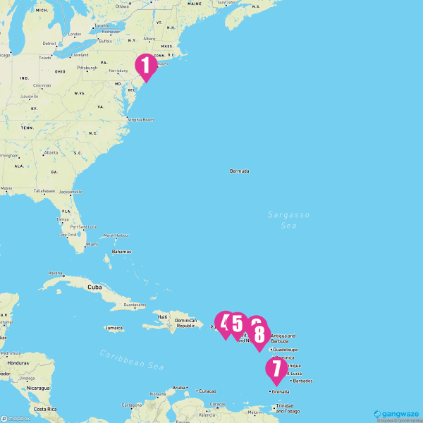 Anthem of the Seas January 18, 2024 Cruise Itinerary Map