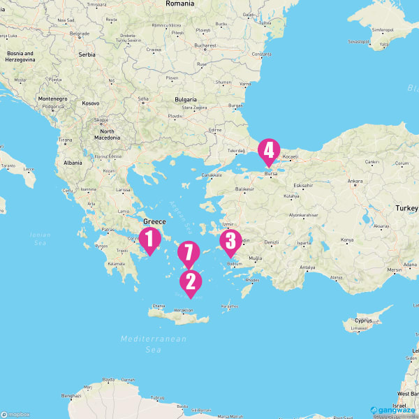 Brilliance of the Seas June 13, 2025 Cruise Itinerary Map