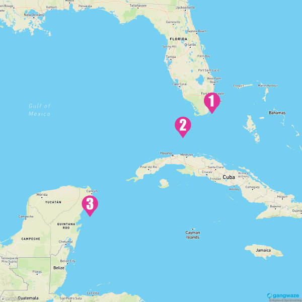 Carnival Conquest December 29, 2023 Cruise Itinerary Map