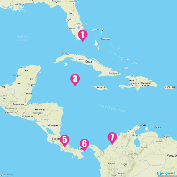 Carnival Conquest November 10, 2023 Cruise Itinerary Map